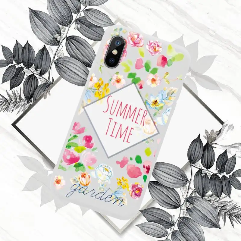 

Palm Leaf Banana Leaf Flower Phone Case White Candy Color for iPhone 11 12 mini pro XS MAX 8 7 6 6S Plus X SE 2020 XR