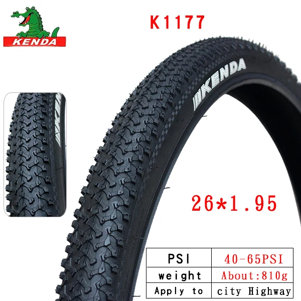 26X1.95 K1177 KENDA highway велосипедные шины K1177 стальная проволока шины 24 26 дюймов 24*1,95 26*1,95 Цепи большие узоры горный велосипед шины запчасти - Цвет: 26X1.95 K1177