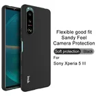 Imak Для Sony Xperia 1 5 10 III, чехол для телефона, роскошный ударопрочный классический матовый Мягкий ТПУ резиновый чехол песчаного цвета