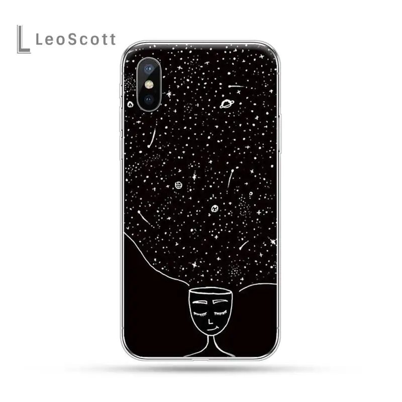

Space Cartoon abstract Phone Case for iPhone 11 12 mini pro XS MAX 8 7 6 6S Plus X 5S SE 2020 XR