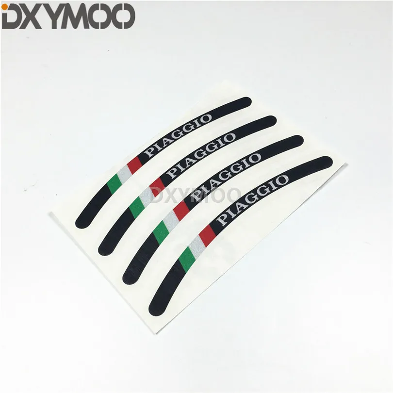 Car Styling Vinyl Decals Waterproof Motorcycle Bike Wheel 10~12 Inch Tyre National Flag Vespa Piaggio Sticker 12.5cm | Автомобили и