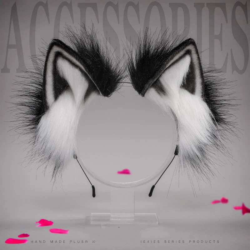 

Cute Cat Fox Fur Ear Hair Hoops Anime Lolita Hairband Fur Headbands Clip Girl Ear Hair Band Cosplay Hair Accessories
