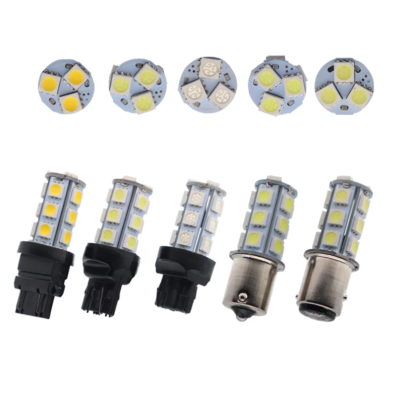 2 шт. BA15s BAU15S 18smd P21W 18 светодиодный 5050 SMD 1156 smd Белая автомобильная лампа
