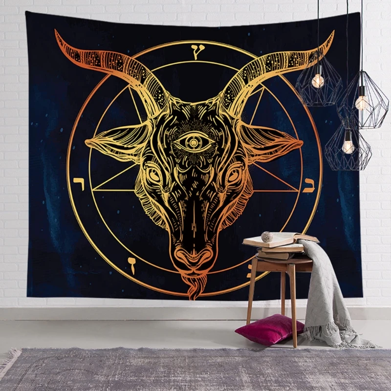 

Sun and Moon Psychedelic Wall Tarots Tapestry Altar Tarots Cloth Divination Accessories with Art Chakra Home Decorations