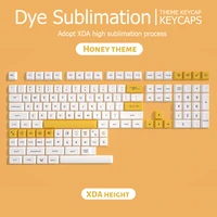 138 keys pbt keycap xda profile dye sub personalized white honey milk keycaps for mechanical keyboard 61 64 84 108 layout