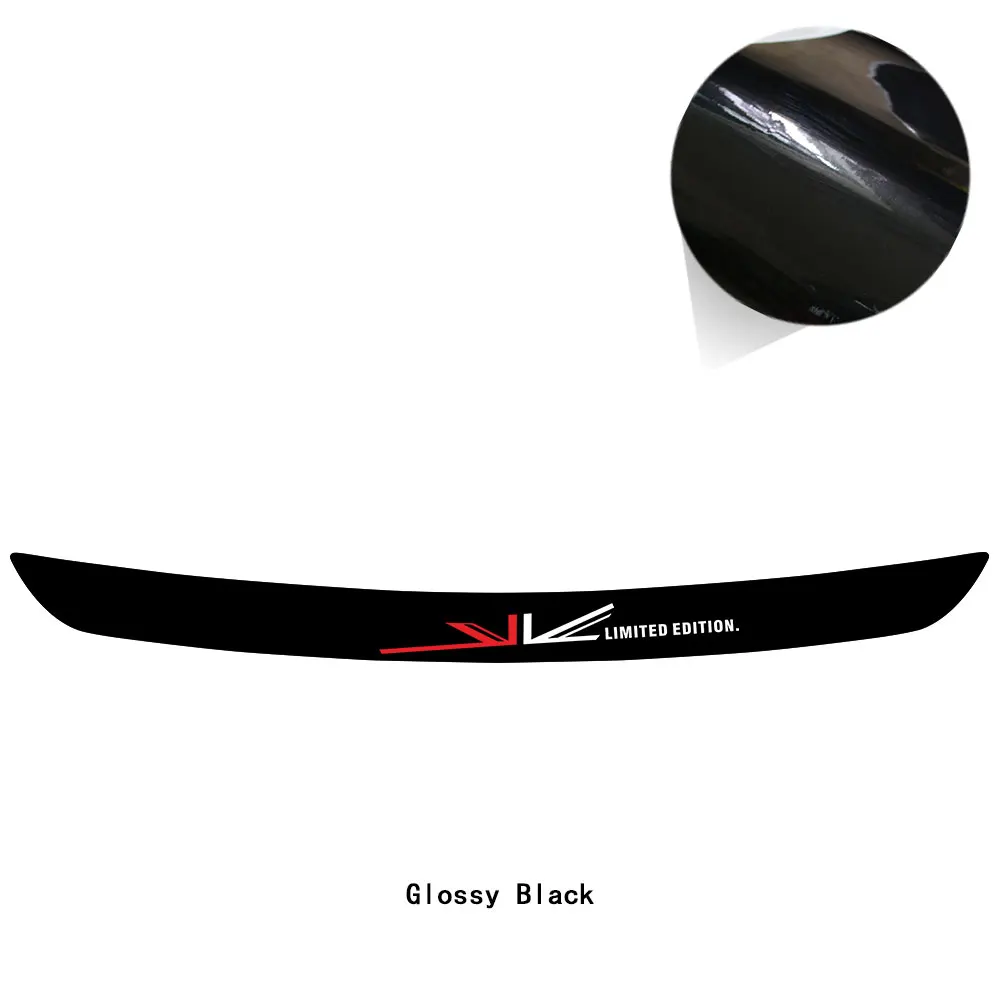 glossy black Юнион Джек заднего бампера багажника защита края нагрузки оградительная Защита Наклейка для MINI Cooper S R56 R57 One JCW аксессуары - Название цвета: glossy black