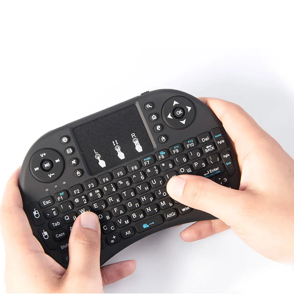 I8 Мини Беспроводная клавиатура мышь 2 4 ГГц сетевой плеер Мультимедиа
