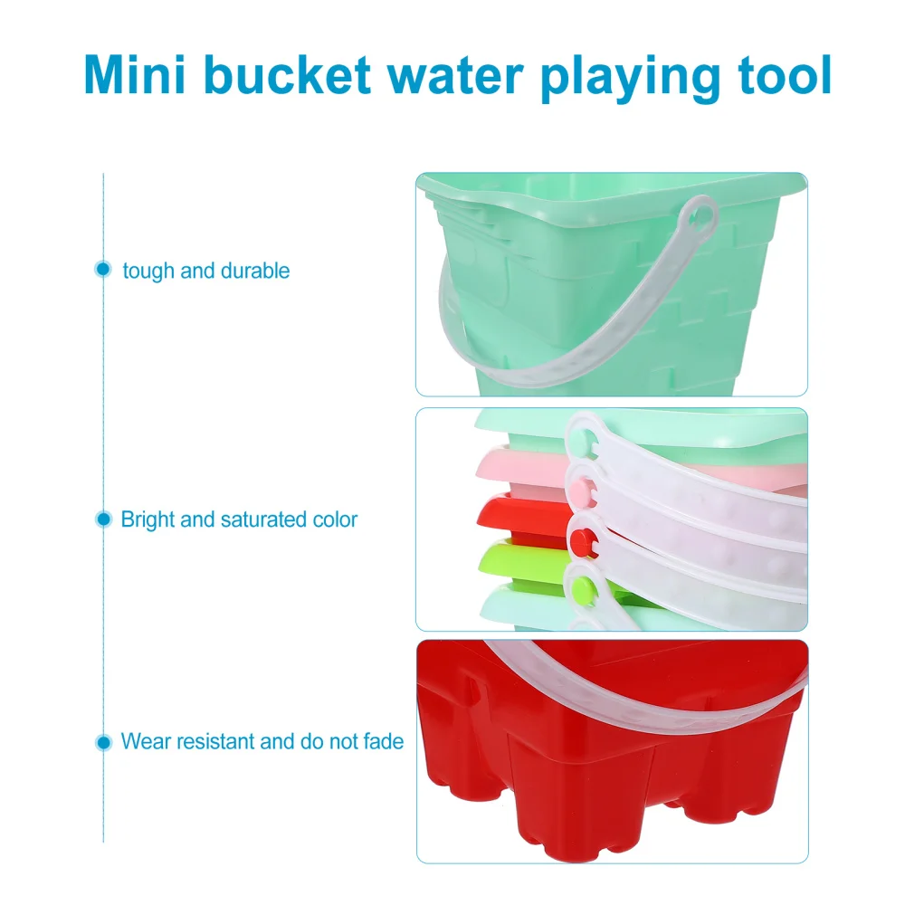 

5pcs Child Sand Bucket Interesting Kids Beach Bucket Mini Bucket Toys
