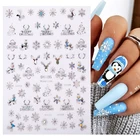 1 шт. Снежинка Лось 3D стикер для ногтей рождественские наклейки с эффектом хapploess наклейки для дизайна ногтей украшение для маникюра