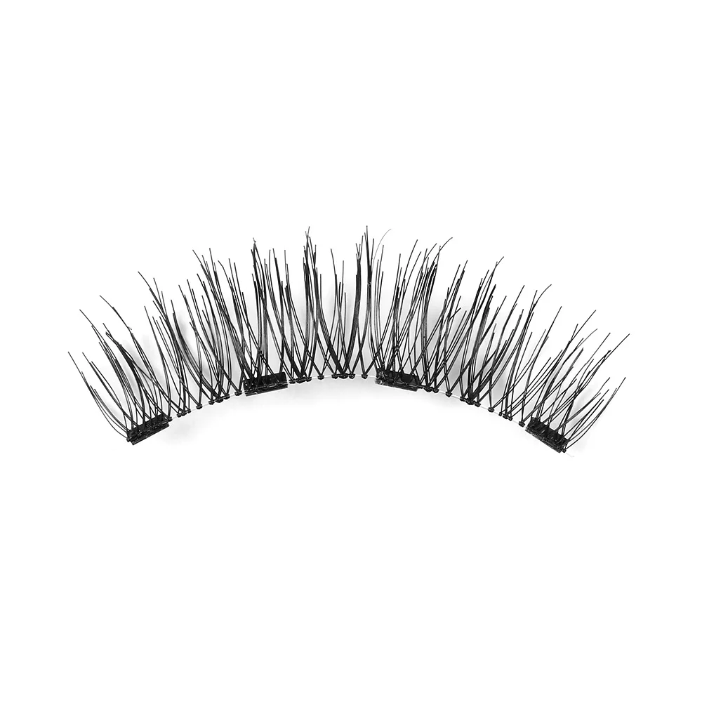 4PCS Handmade Four Magnets Cross Wispy Full Coverage False Eyelashes No Adhesive Needed Magnetic Eye Lashes Eye Makeup Tools