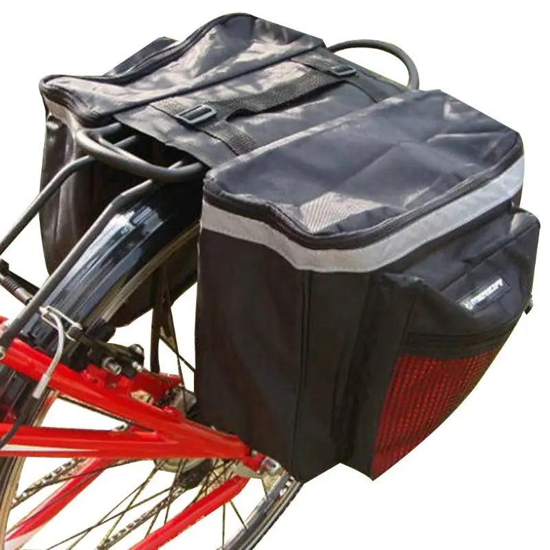 

Road Bike Rear Carrier Frame Bag Bicycle Panniers with Reflective Trim and Large Pockets Practical Storage Carrying