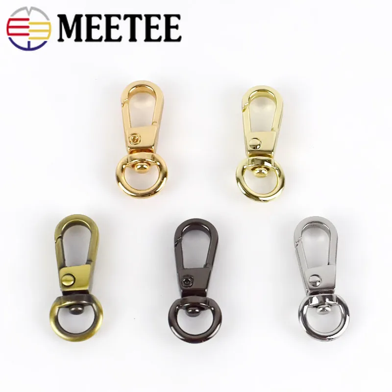 Meetee 10/20 шт 8*31 мм металлический брелок пряжки сумка аппаратные аксессуары зажим