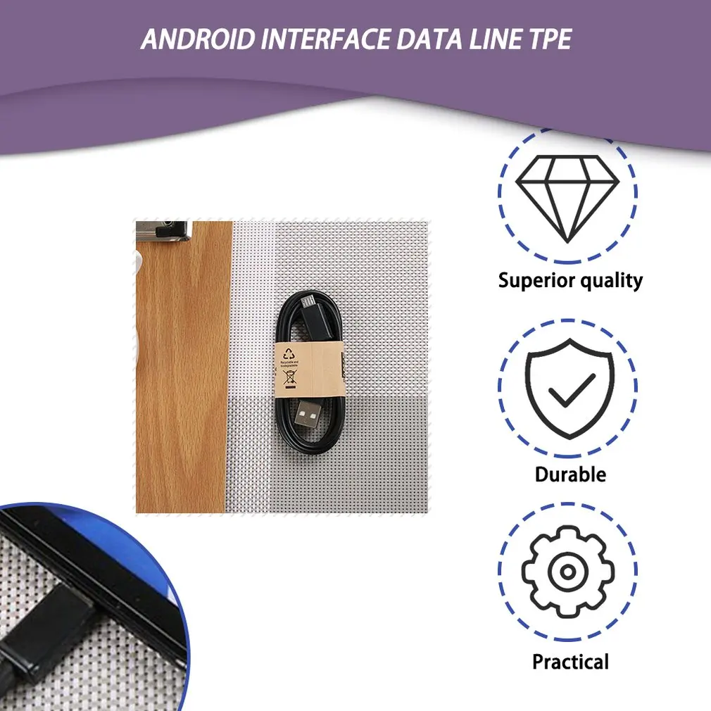 Подходит для Samsung S4 универсальный смартфон Быстрая зарядка Micro USB2.0 зарядный