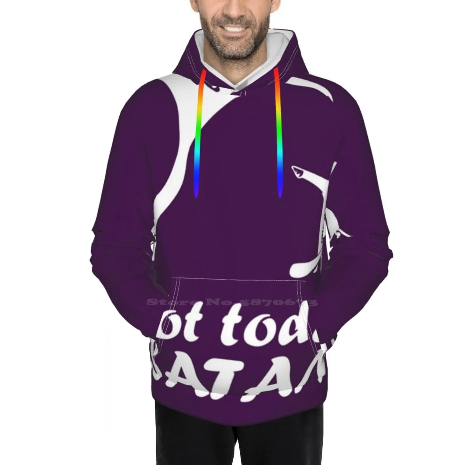 Футболка Not Today сатана Мужская толстовка с капюшоном забавный свитшот 3D принтом в