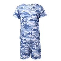 2pcs kids summer sport suit running set football basketball sportswear breathable net short sleeves print t shirt and shorts set