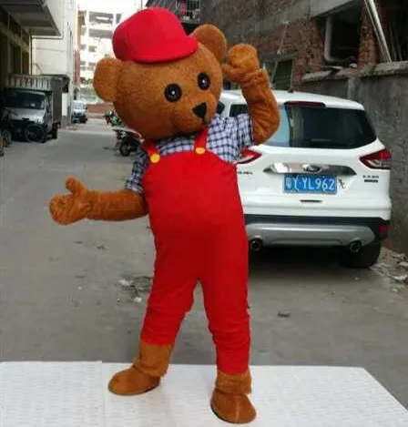 Костюм плюшевого мишки для взрослых талисмана Нарядное платье Одежда Хэллоуина