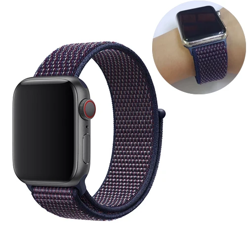 18 Ремешок для спортивных часов для apple watch, ремешок 42 мм, 38 мм, версия apple watch 5/4/3/2/1 наручных часов iwatch, ремешок 44 мм 40 мм двухслойный нейлоновый переплет ремешок для часов - Цвет ремешка: 18