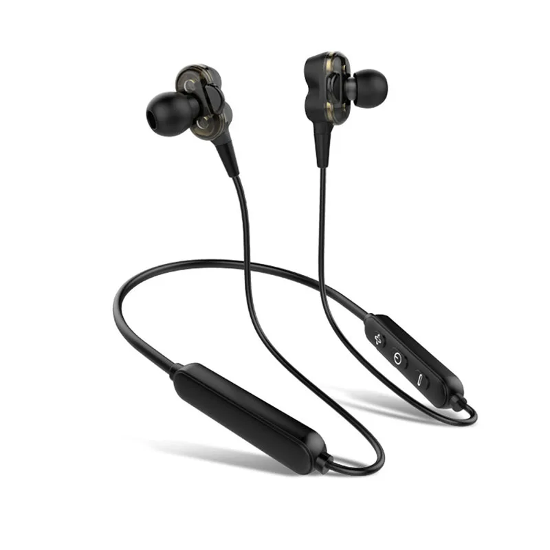 3D стереогарнитура Беспроводная Bluetooth V5.0 наушники шейные спортивные с микрофоном