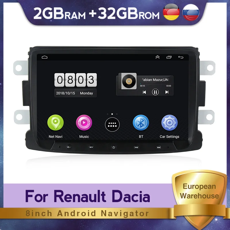 Android автомобильный радиоприемник с навигацией GPS плеер для Renault Dacia Duster Captur Lada Xray 2