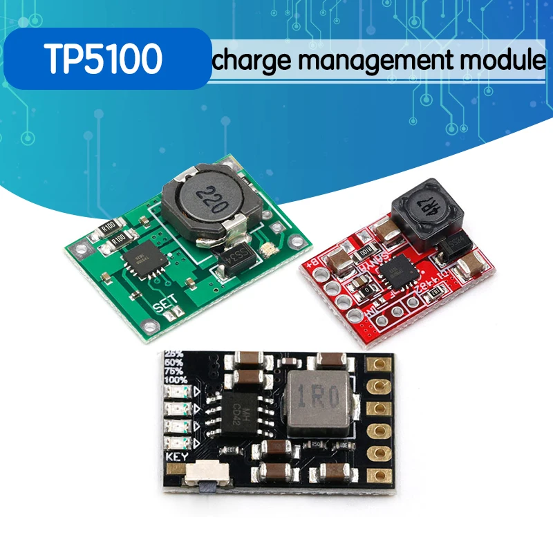 Плата модуля зарядного устройства TP5100 TP5000 1A 2A совместима с одиночными и двойными