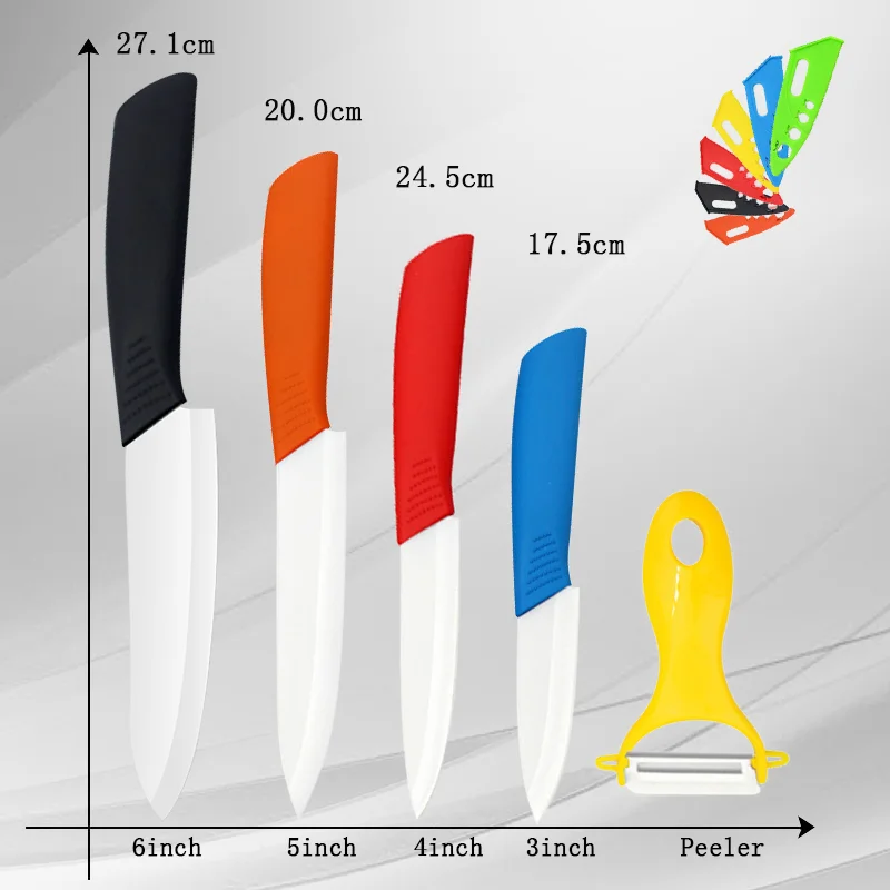 Профессиональный 3 &quot4&quot 5 &quot6&quot Керамический нож высшего класса белый синяя