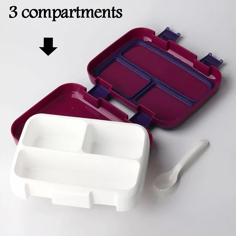 2 или 1 Bento Box для детей герметичный Ланч-бокс Microwavable контейнеры для еды большой ящик для хранения с отсеками