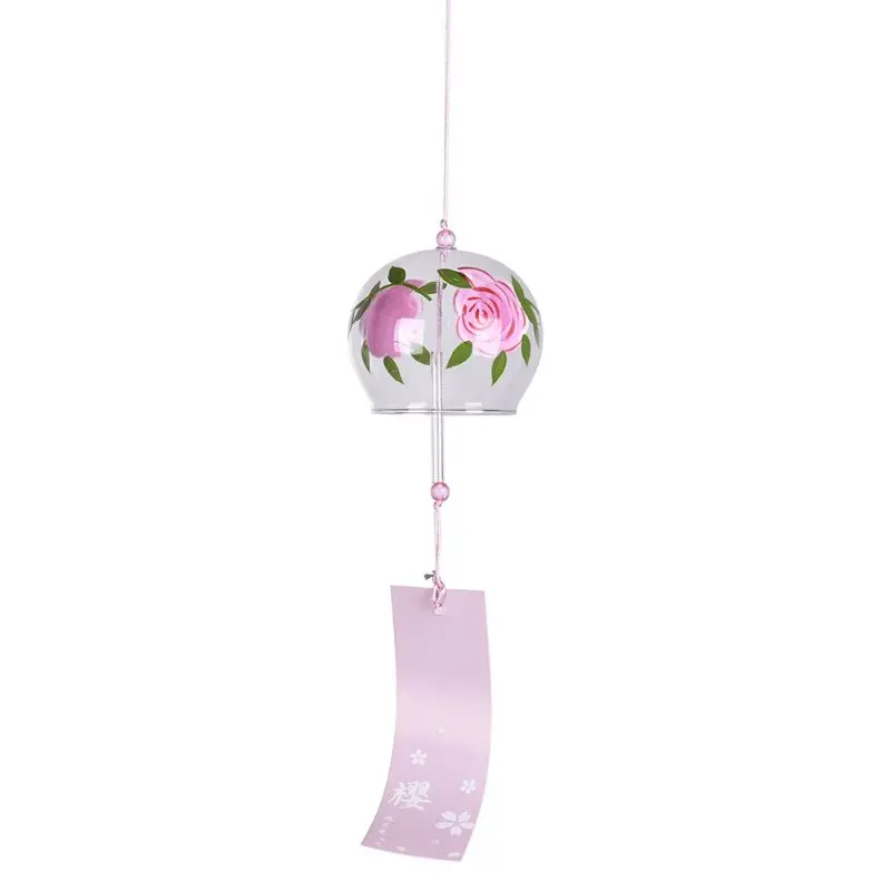 I Wind Chimes Japan Style Wind Bells Wind Chimes Minimalism Handpaint Sakura Glass Home Garden Hanging Wind Bells Decoration - Цвет: I