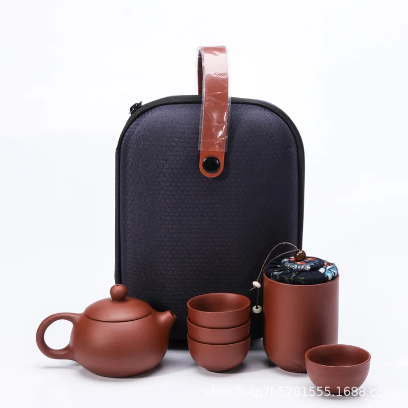 

Винтажный чайный набор для хранения, дорожный китайский домашний чайный сервиз для послеобеденного дня, традиционная игра De Te Chino, домашний ...
