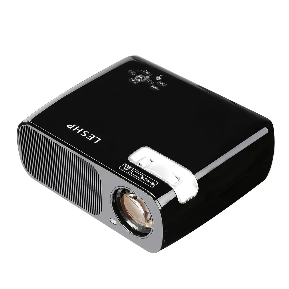 Видеопроектор LESHP 2600 лм для домашнего кинотеатра поддержка 1080P HD 3D с 5 0 дюймовым ЖК