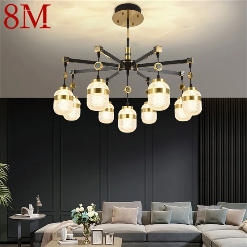 

8M Brass Pendant Light Modern Luxury LED Branch Lamp Fixtures For Home Dining Living Room Decoration