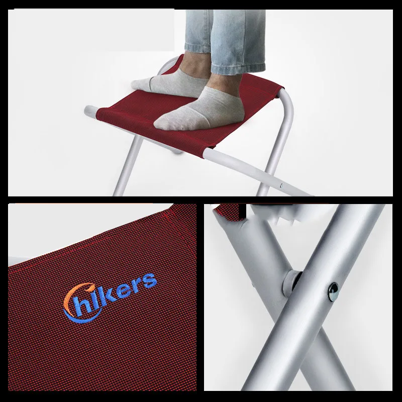 구매 야외 휴대용 접는 의자 초경량 알루미늄 합금 옥스포드 헝겊 의자 피크닉 바베큐 낚시 의자 미끄럼 방지 바닥