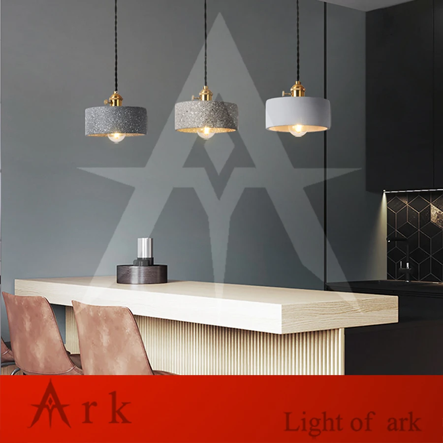 Современная простая цементная люстра в промышленном стиле одноголовая лампа для