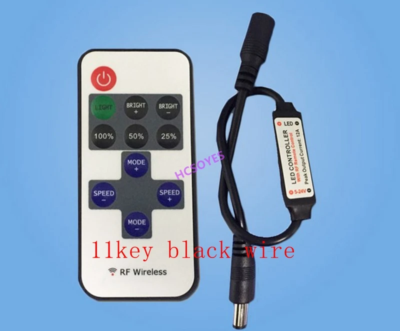 DC5-24V 11key 3Key 9key DC RF беспроводной монохромный СВЕТОДИОДНЫЙ контроллер Диммер для