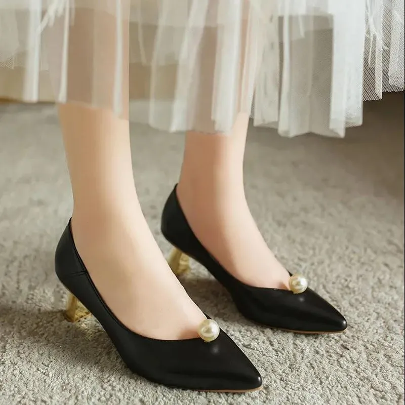 

Cresfimix Sapatos Femininas; Женская повседневная обувь высокого качества с острым носком без застежки; Весенняя обувь на высоком каблуке; Женские класс...