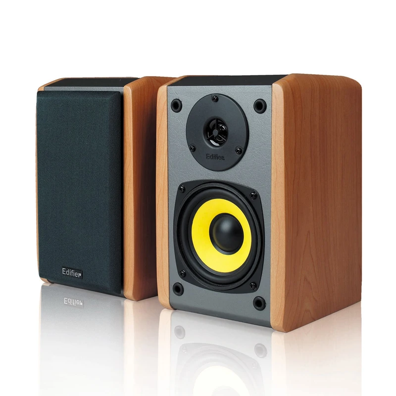 

8 Вт * 2 настольная книжная полка мультимедийные колонки 2,0 компьютерный аудиосабвуфер стерео с двойным интерфейсом RCA Кнопка тона R1000TC