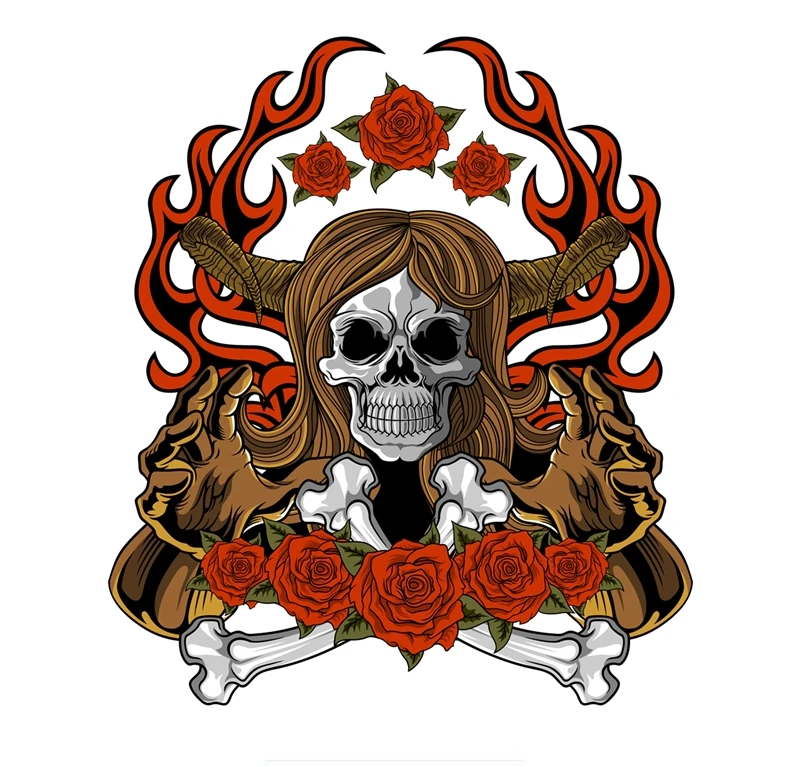 

The Personalized Cartoon Skull Decal PVC Motorcycle Car Stickers To DIY Guitar Motorcycle Laptop Luggage