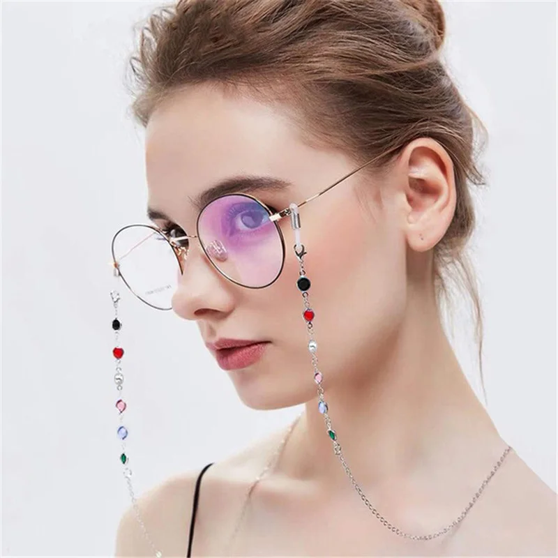 

1pcs Eyeglass Strap Reading Glasses Hanging Chain Fashion Sunglasses Spectacles Holder Neck Cord Glasses Slip Metal Chain