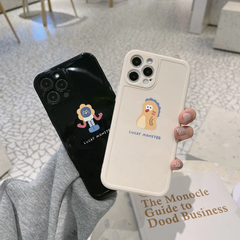 

Cartoon Little Monster Silicone Soft Phone Case For iPhone 7 8 Plus 2020 SE X XR XS Max 11 11Pro Max 12 12Pro Max Pro Mini Case