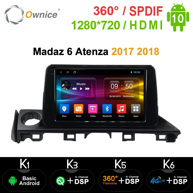 Ownice автомобильный dvd-плеер DSP Android10.0 Восьмиядерный 4 Гб 64 GPS карта RDS радио для Madaz 6