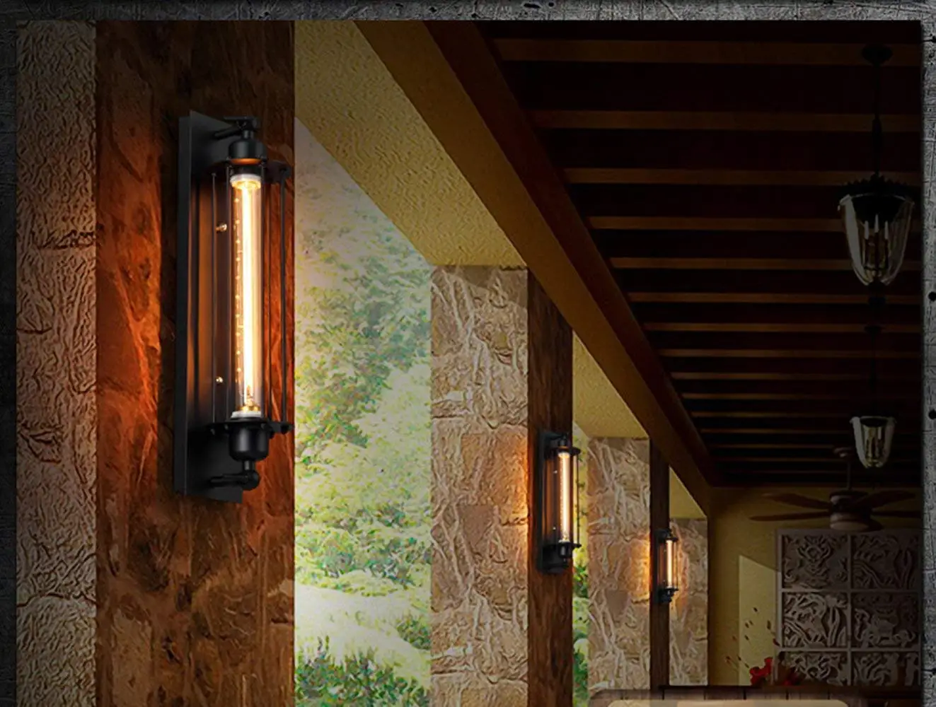 220 В американская Ретро промышленная ветровая железная палочка Эдисона нитка E27