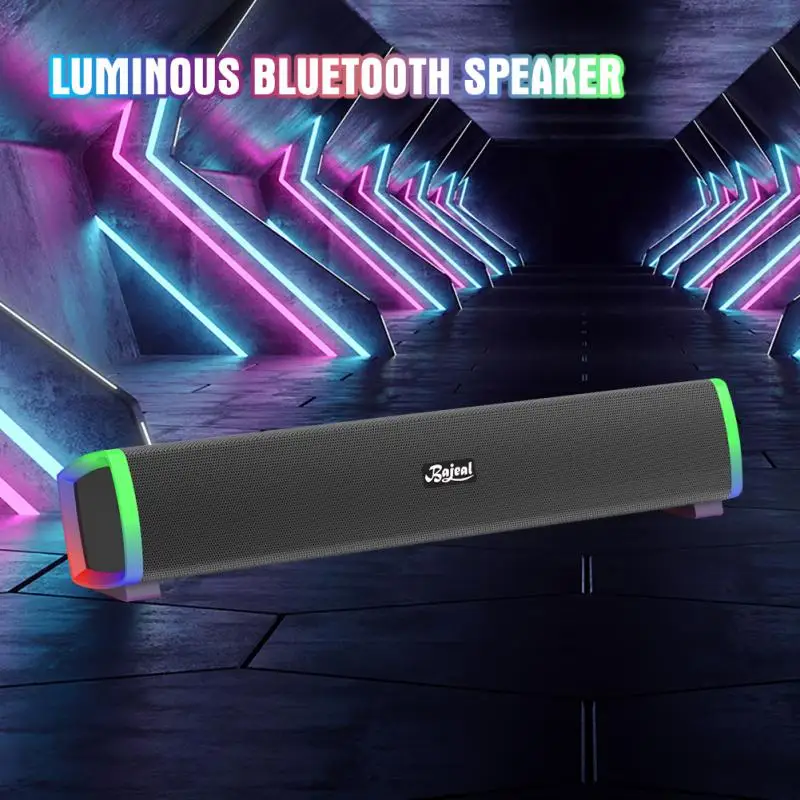 

RGB Speaker Computer Speakers Bluetooth-compatible Computer Sound Bar HiFi Sound Stereo USB Powered Mini Long Soundbar Speaker