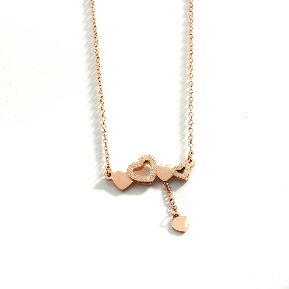 Полая Геометрическая подвеска Yhpup в форме сердца Очаровательное ожерелье из