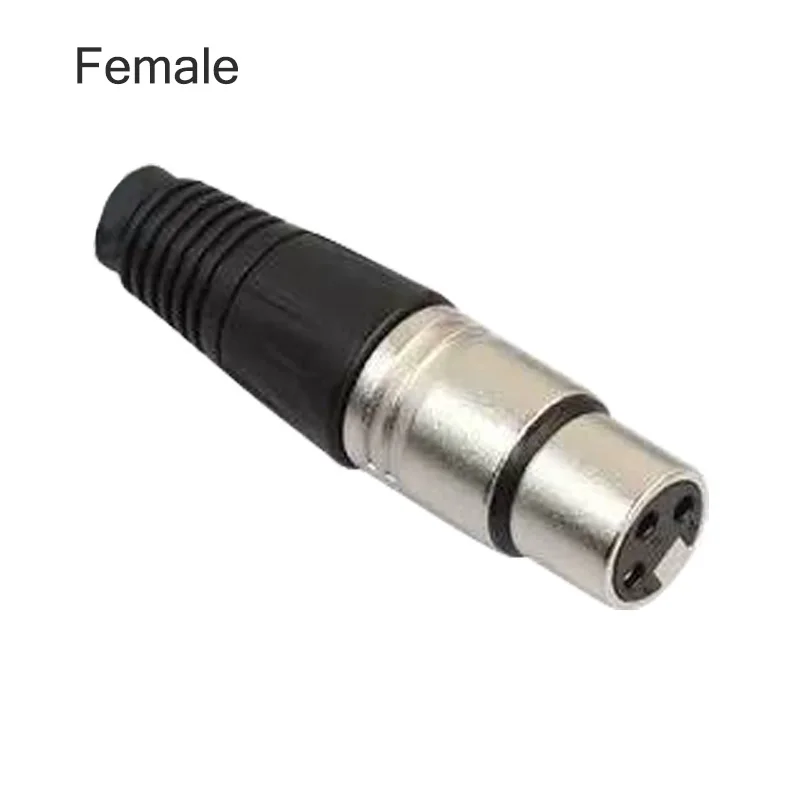 

100PCS/lot 3 Pin XLR Male Plug Connector Microphone MIC Adapter XLR Cable Termininal Audio Wire Connector