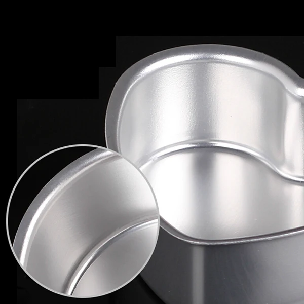 6 дюймов в форме сердца со съемным дном утолщенная форма из алюминиевого сплава