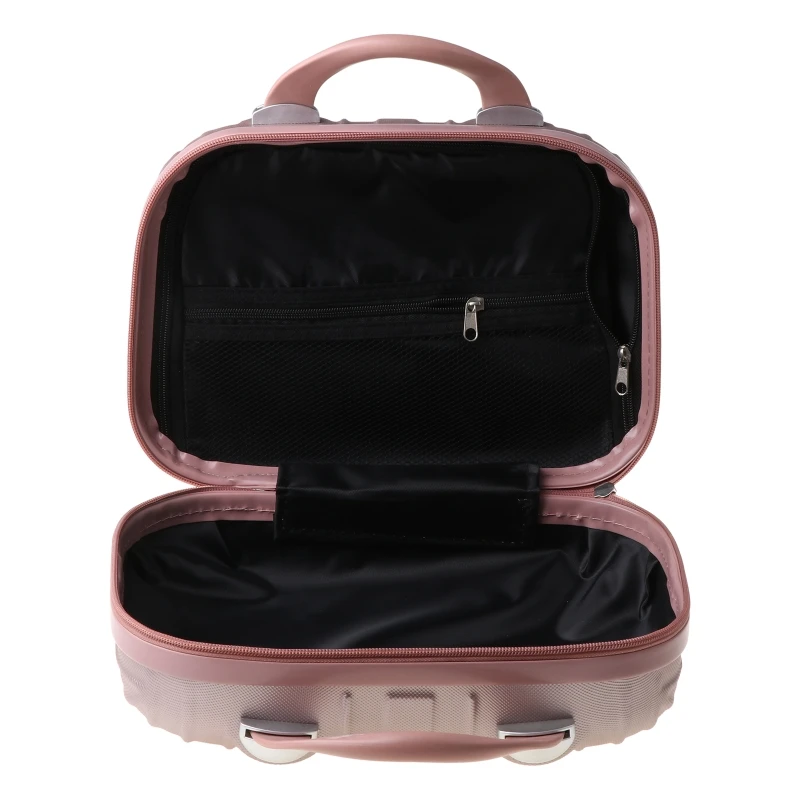 

14in Cosmetic Case Luggage Small Travel Portable Pouch Carrying Box Multifunctional Suitcase for Makeup 066F