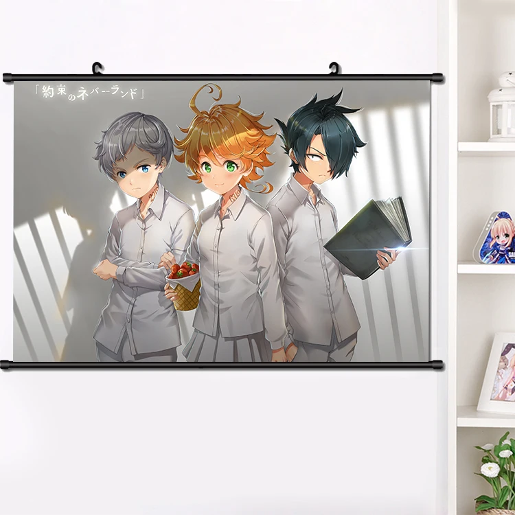 Аниме обещанные Neverland Yakusoku no Neverland Норман Эмма Рей Фил Изабелла настенные подвесные плакаты украшение дома 40*60 см - Цвет: N