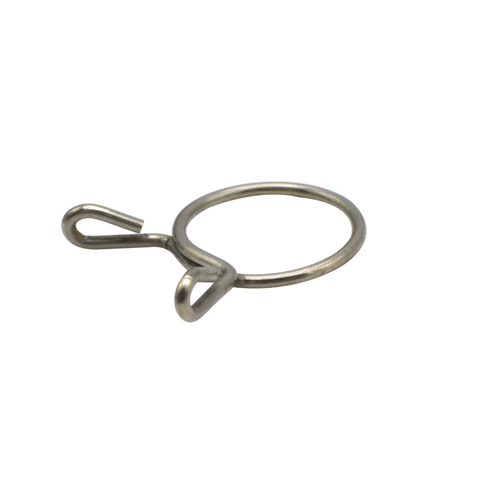 

100PCS/SET Stainless steel small round single wire adjustable torsion spring pipe hose clamp for tube