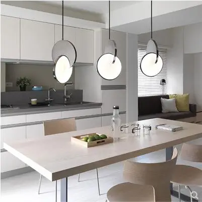 Minimal Nordic creative metal restaurant chandelier Post-modern living room staircase bedroom bedside combination cha | Лампы и