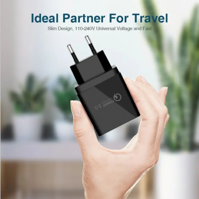 

4usb Multi-port Charger European and American Mobile Phone Charger Qc3.0 Charger Travel Charger Fast Charge