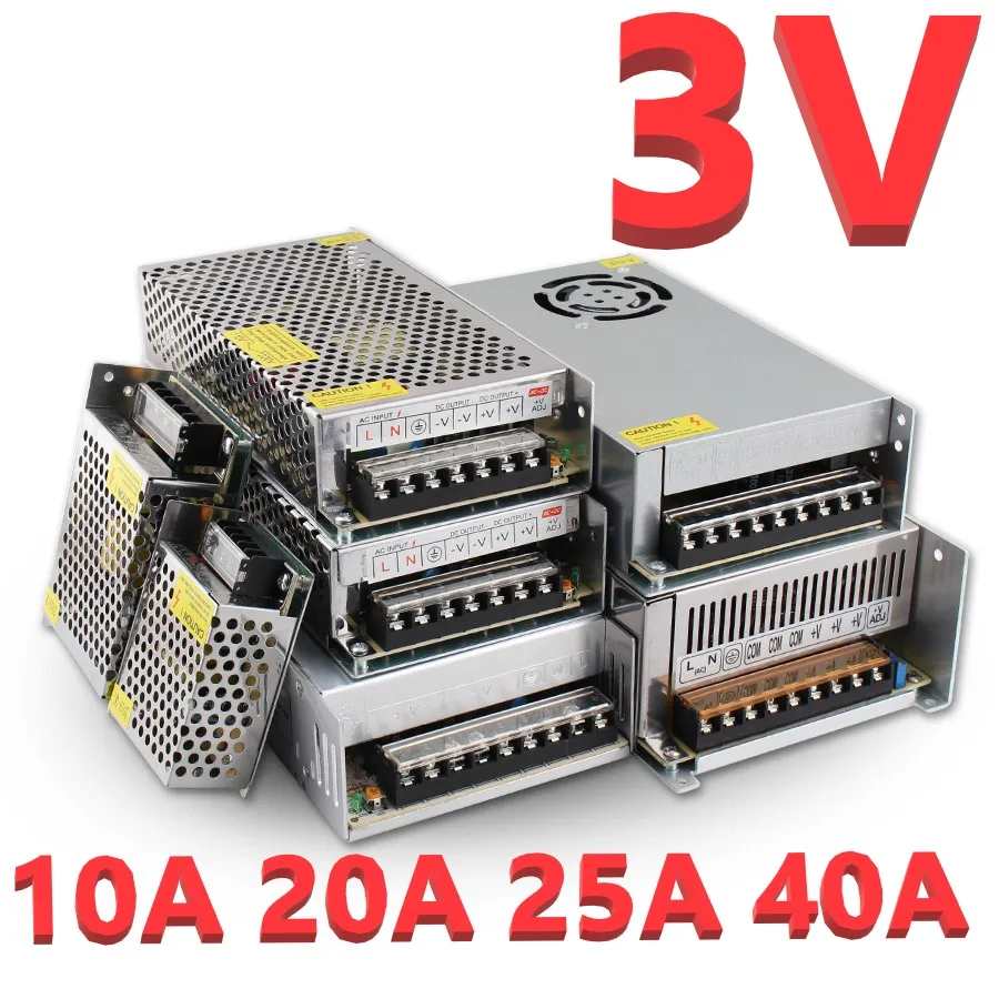 Импульсный источник питания 3V AC DC 220V TO 10A 20A 25A 40A Трансформатор SMPS лабораторный